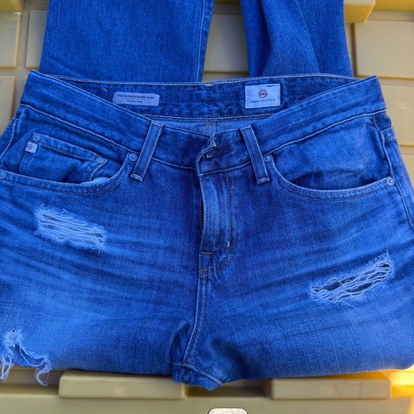 Ag Adriano Goldschmied Blue Straight Leg Jeans - Picture 3 of 3